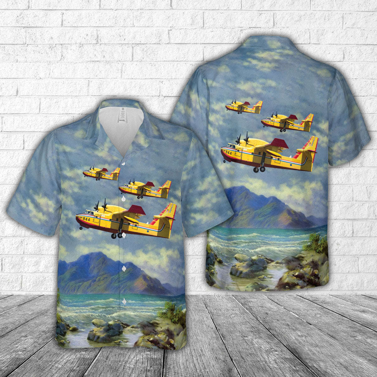 Croatian Air Force Canadair CL-415 Hawaiian Shirt Gift for Men Dad Father Gift for Men Dad Father