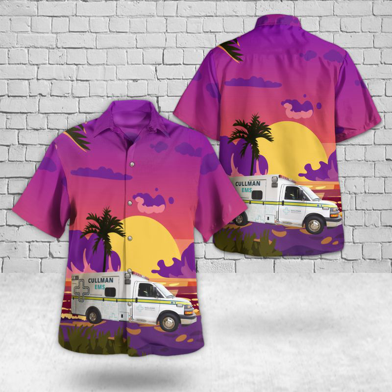 Cullman, Alabama, Cullman EMS Hawaiian Shirt Gift for Men Dad Father Gift for Men Dad Father