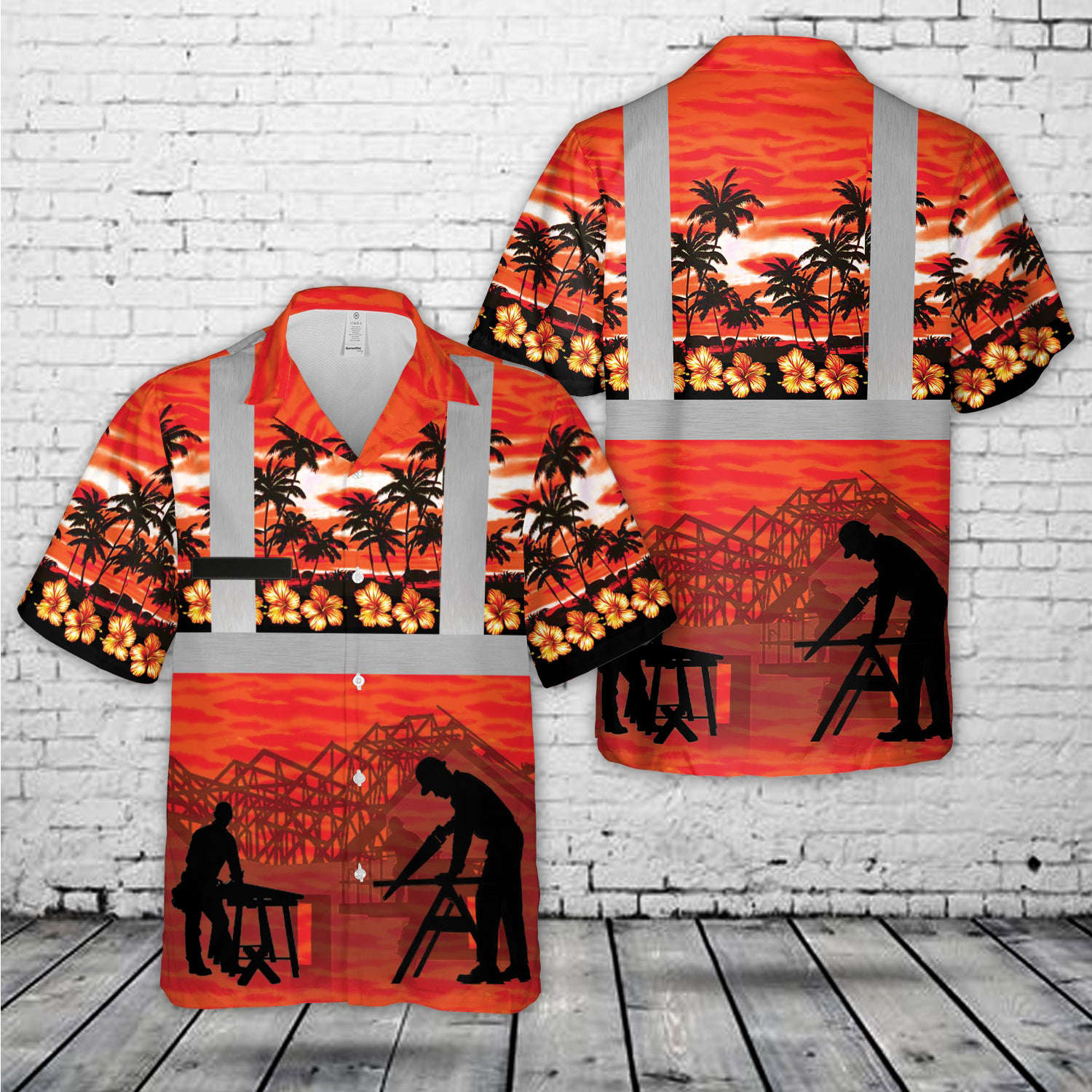 Custom Name Carpenter Tropical Hawaiian Shirt Gift for Men Dad Father Gift for Men Dad Father