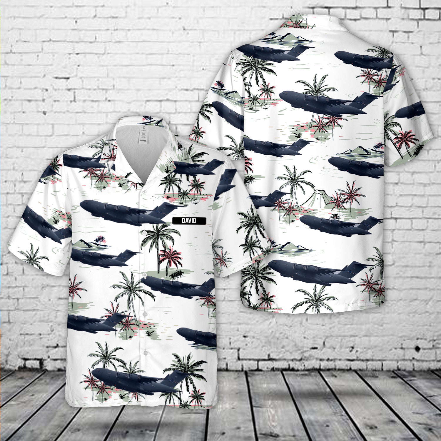 Custom Name Hungarian Air Force Boeing C-17A Globemaster III 08-0001 Hawaiian Shirt Gift for Men Dad Father Gift for Men Dad Father