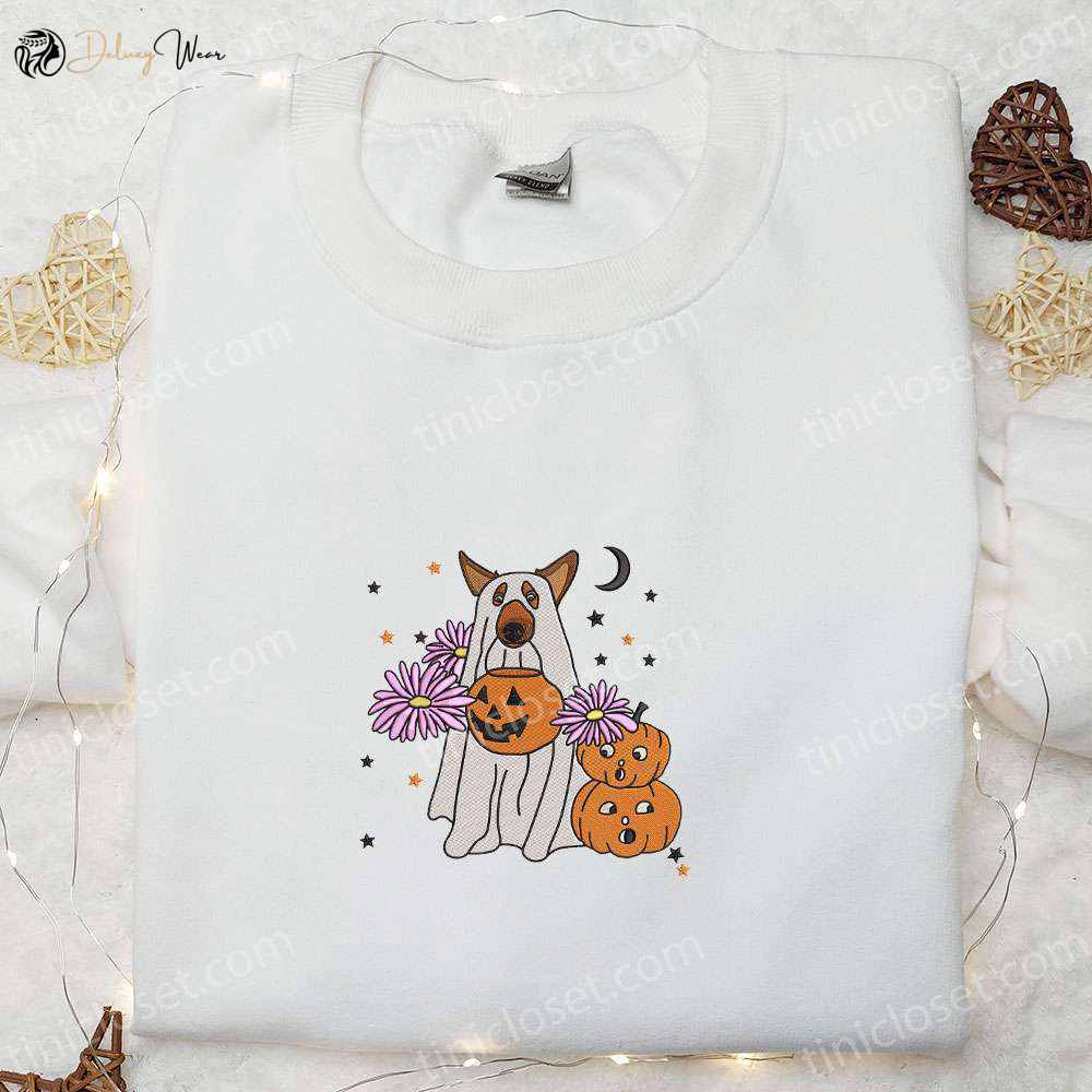 Cute But Creepy Halloween Dog Embroidered Shirt – Best Halloween Gift