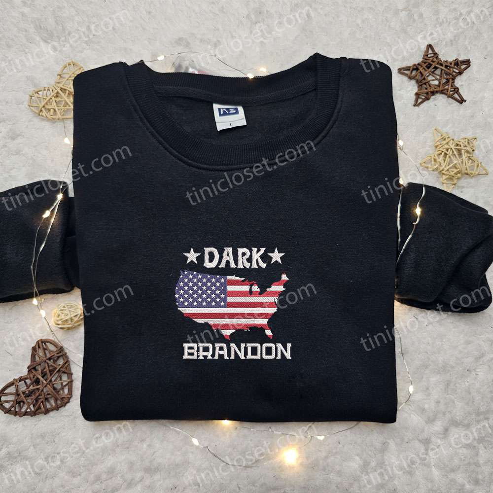 Dark Brandon & Joe Biden Embroidered Shirts: Hot Political Topics on Trend