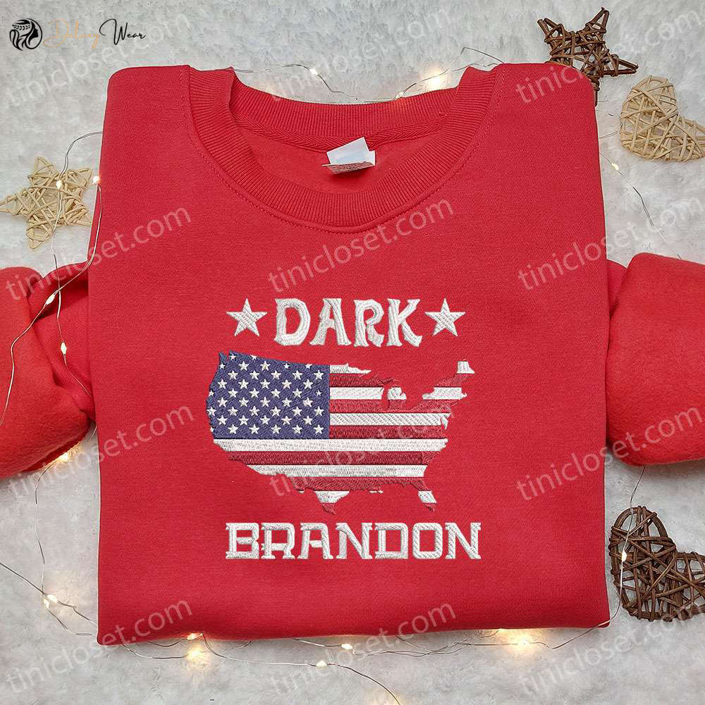 Dark Brandon & Joe Biden Embroidered Shirts: Hot Political Topics on Trend