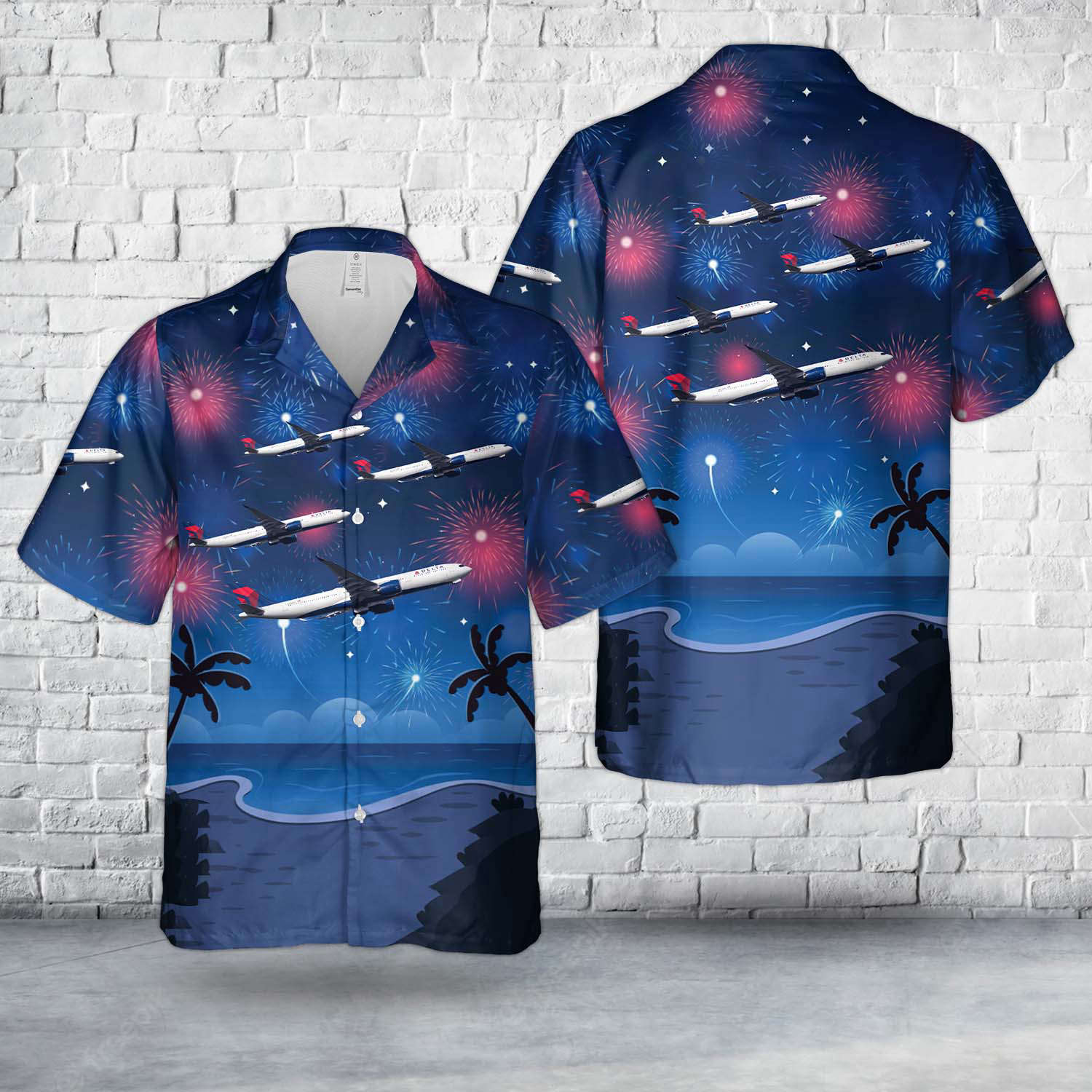 Delta Air Lines Airbus A330-941N, 4th Of July Hawaiian Shirt Gift for Men Dad Father Gift for Men Dad Father