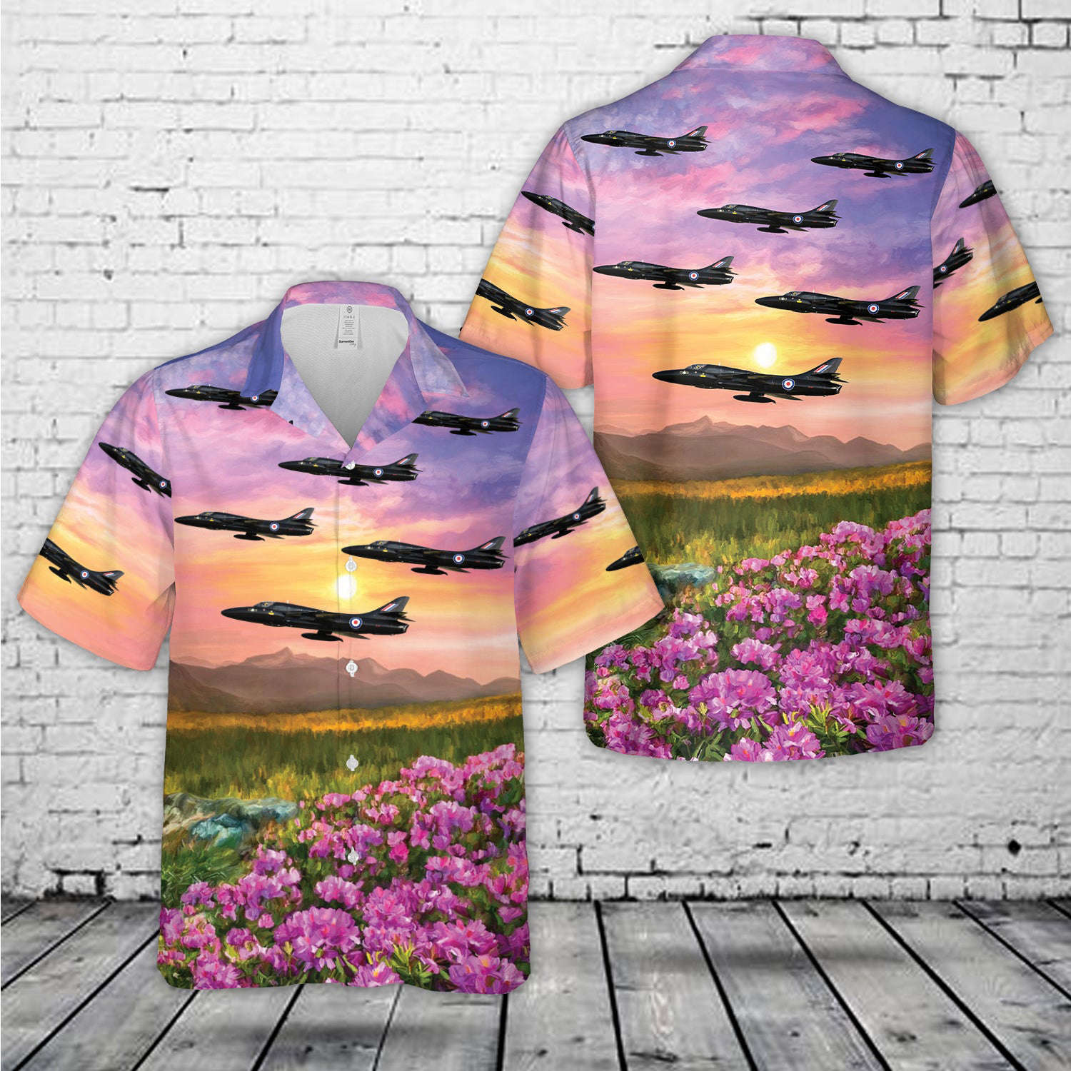 Delta Jets Hawker Hunter T.7B Hawaiian Shirt Gift for Men Dad Father Gift for Men Dad Father