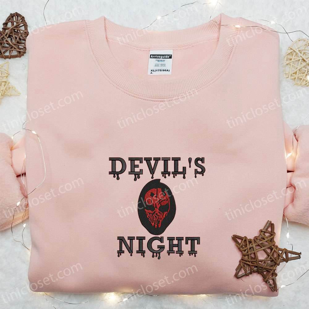 Spooky Devil’s Night Skull Sweatshirt – Scary Halloween Hoodie Best Gifts