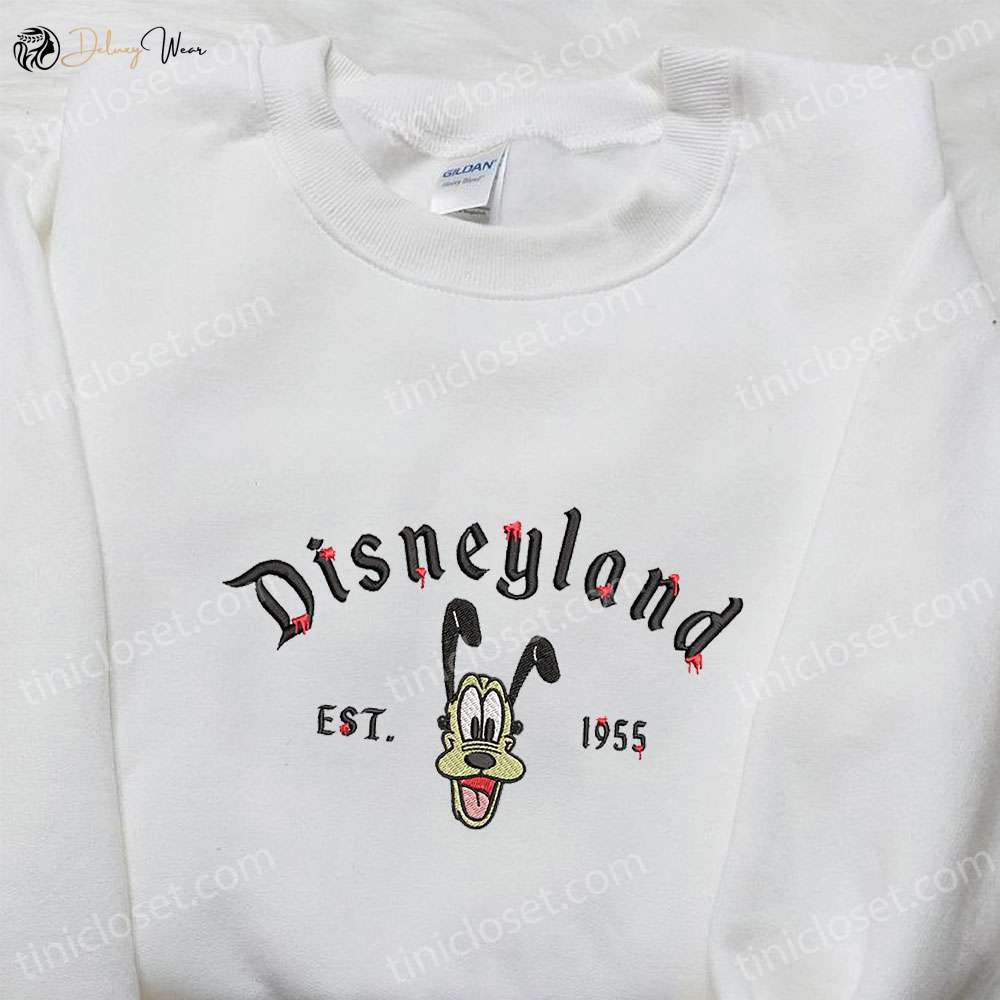 Disneyland Pluto Est 1955 & Halloween Embroidered Shirts: Best Family Gifts