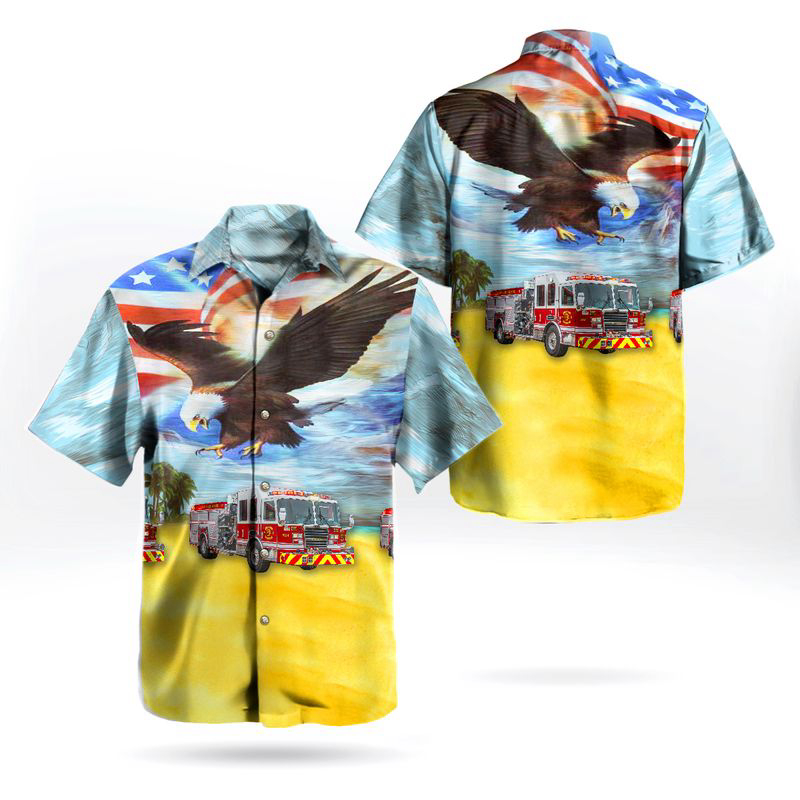 Dothan Fire Department, Alabama Pumper Independence Day Hawaiian Shirt Gift for Men Dad Father Gift for Men Dad Father
