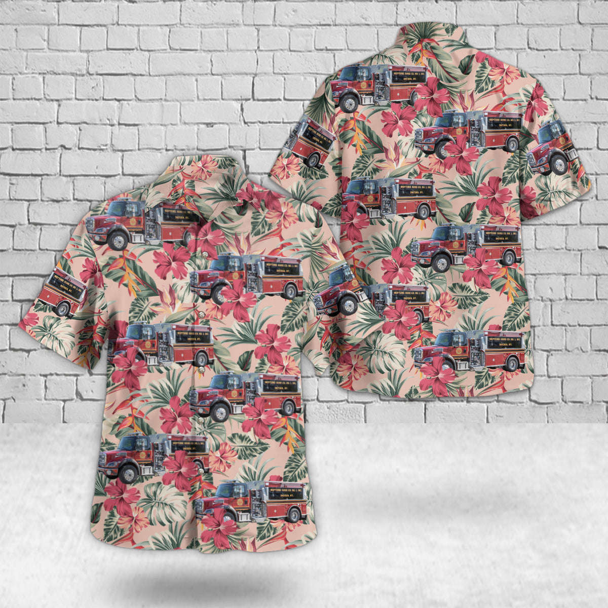 Dryden, New York, Neptune Hose Company No.1 of Dryden Inc. Hawaiian Shirt Gift for Men Dad Father Gift for Men Dad Father