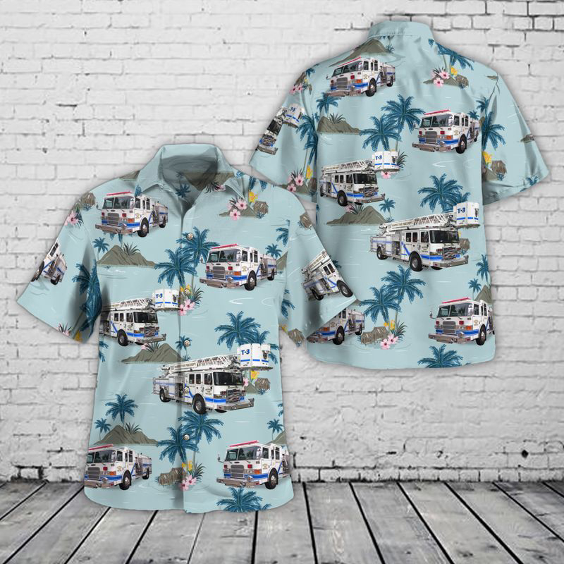 Dundee Volunteer Fire Department Hawaiian Shirt Gift for Men Dad Father Gift for Men Dad Father