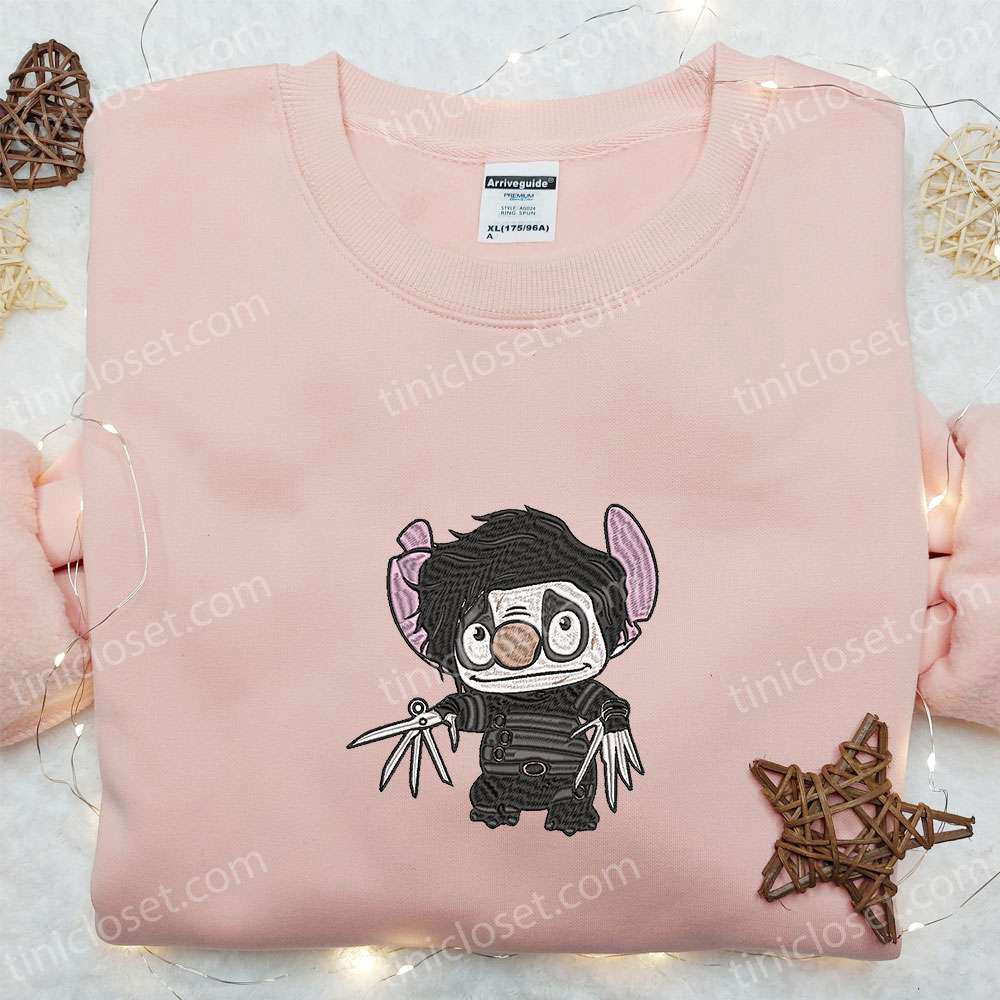Edward Scissorhands Stitch Cosplay Hoodie: Funny Halloween Shirt Best Gift for Halloween Lovers