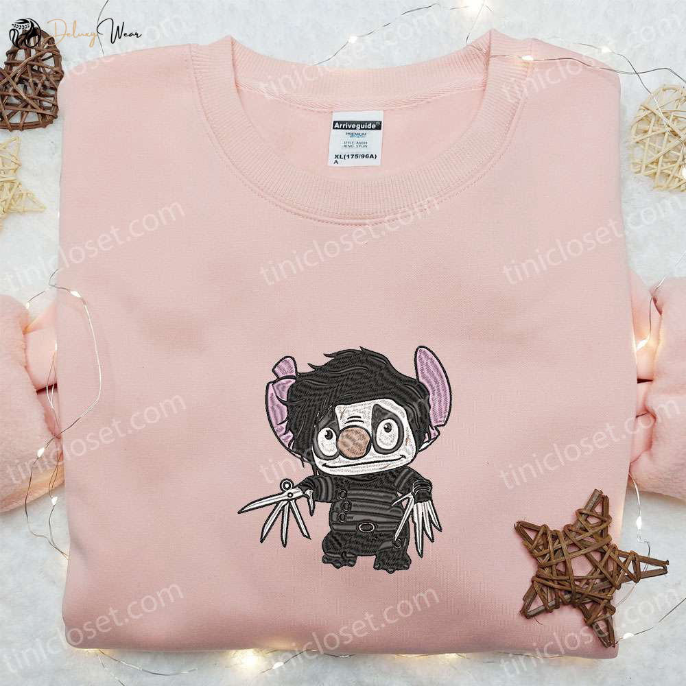 Edward Scissorhands Stitch Cosplay Hoodie: Funny Halloween Shirt Best Gift for Halloween Lovers