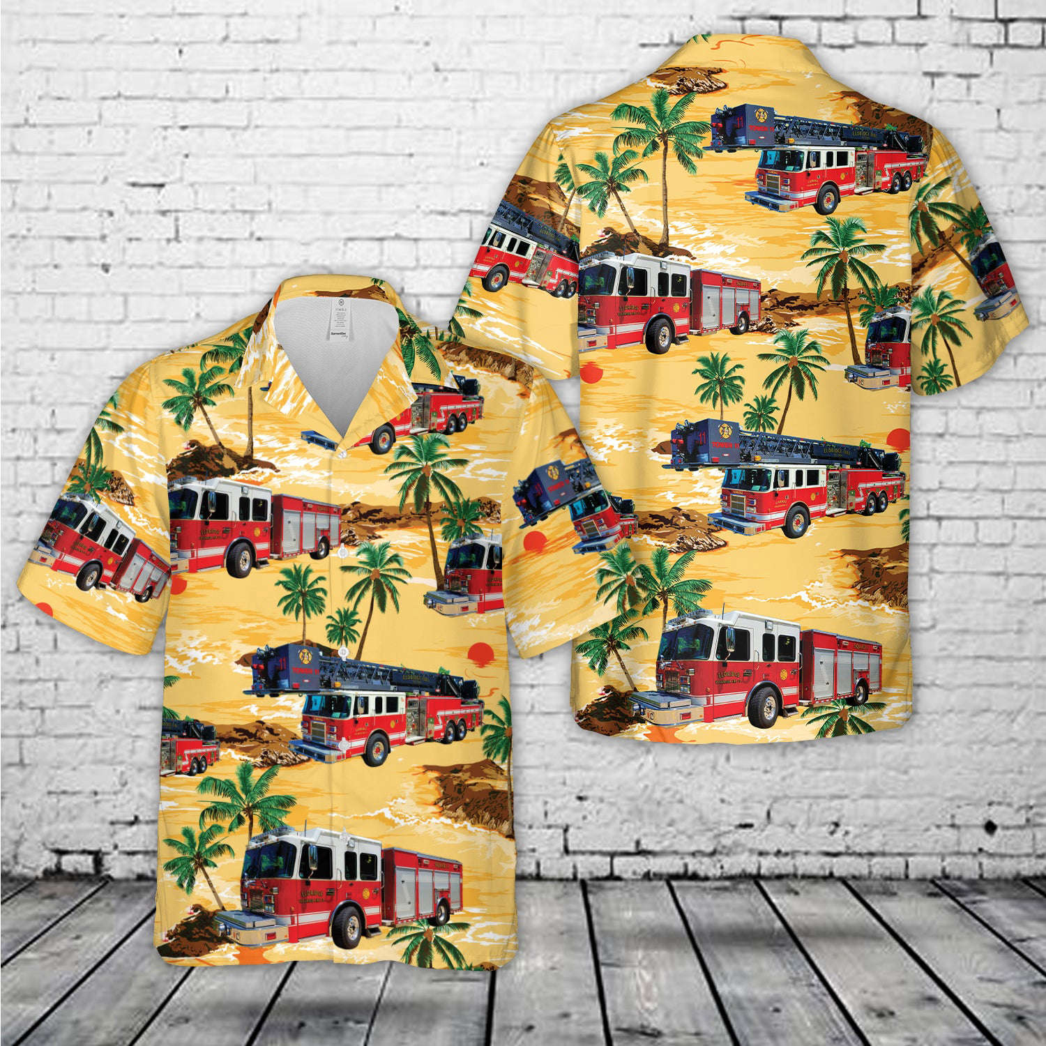 Eldridge Volunteer Fire Department, Iowa Hawaiian Shirt Gift for Men Dad Father Gift for Men Dad Father