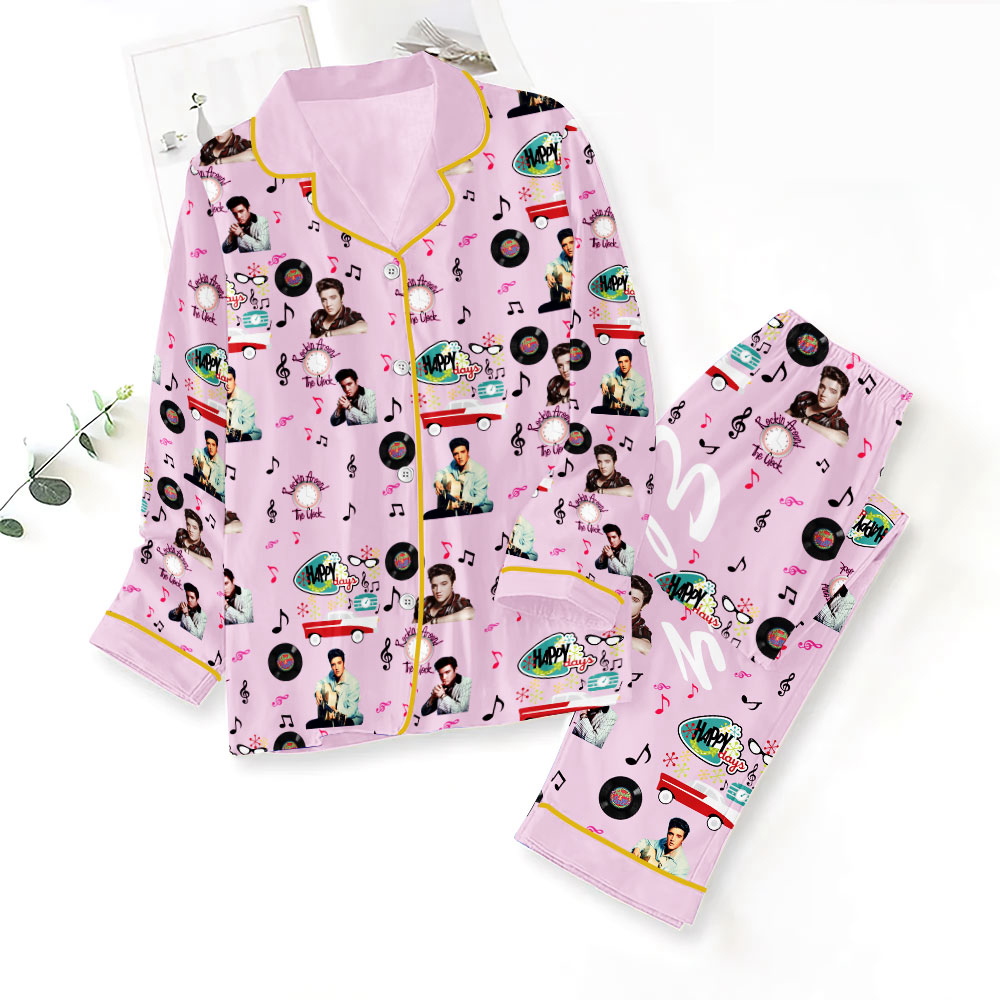 Elvis Presley Button Down Pajamas Set – NGHIAVT 0597