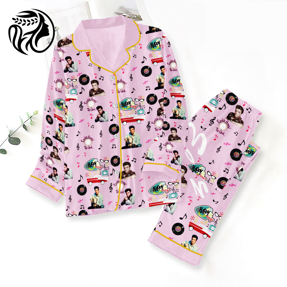 Elvis Presley Button Down Pajamas Set – NGHIAVT 0597