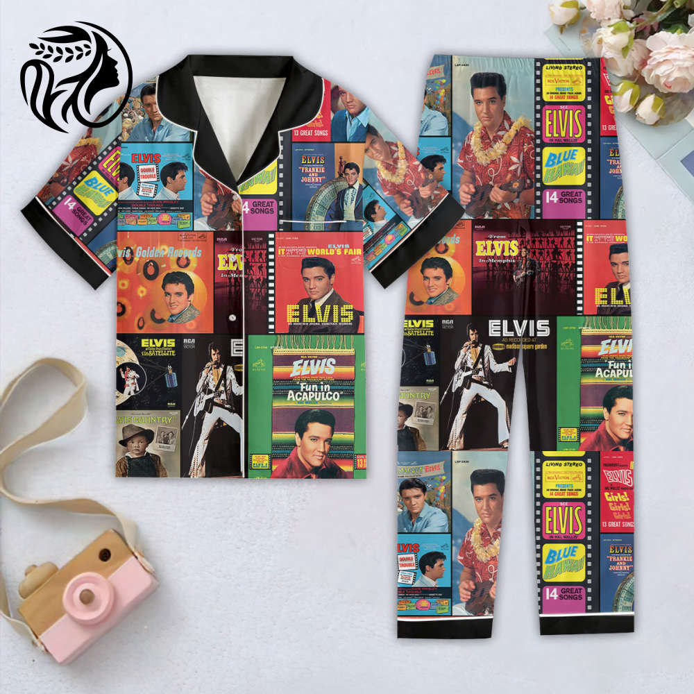 Elvis Presley Women Short Sleeve Pajamas Set – Gift for Women – Christmas Gift