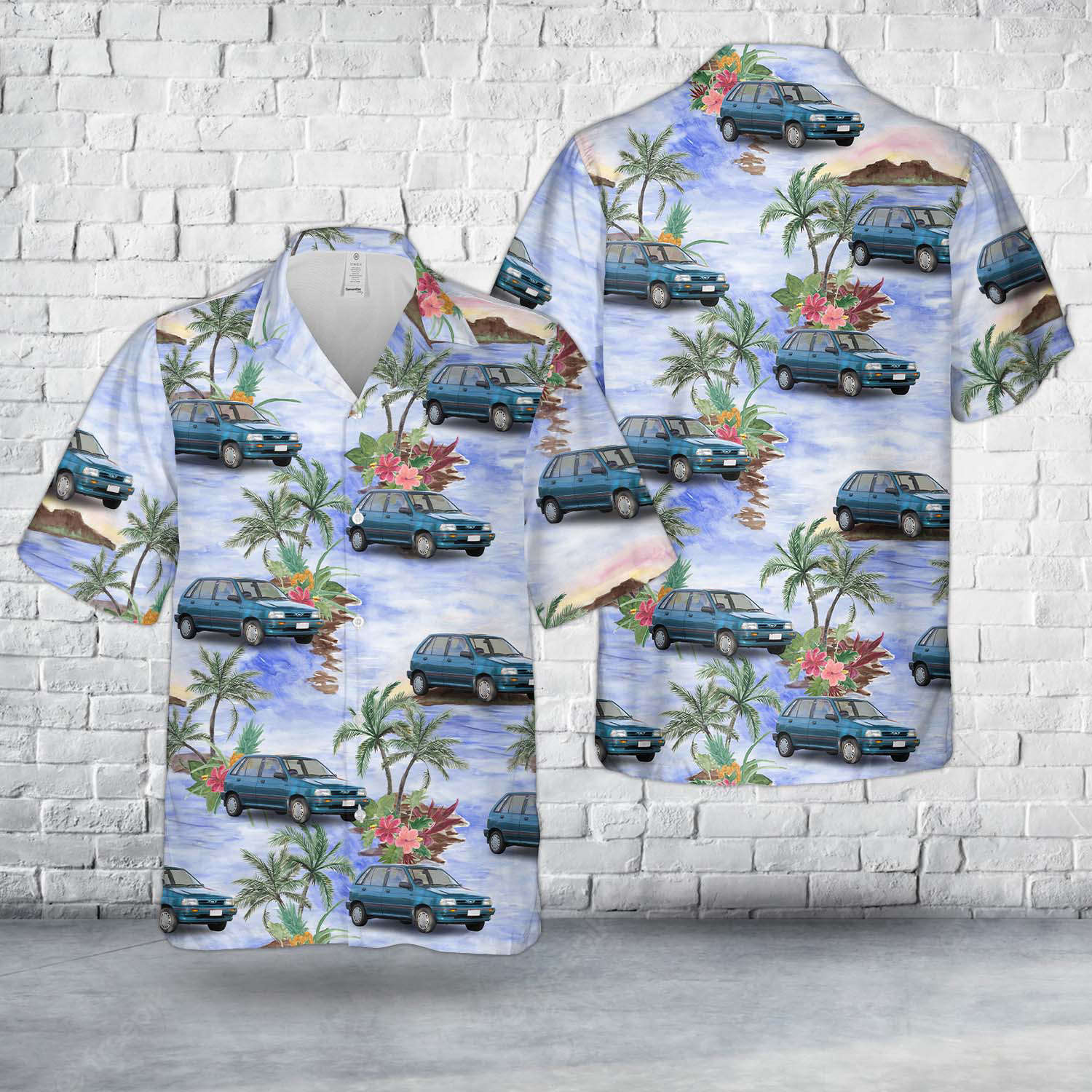 Facelift Ford Festiva GL (New Zealand; 1991-1993) Hawaiian Shirt Gift for Men Dad Father Gift for Men Dad Father