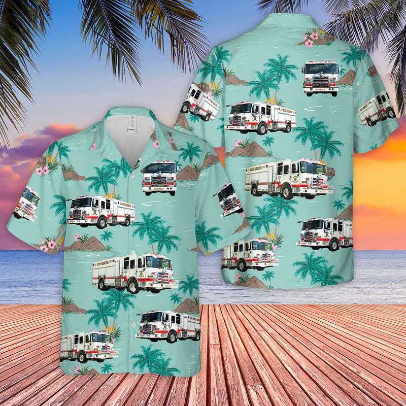 Fairfield Fire & EMS Connecticut Hawaiian Shirt Gift for Men Dad Father Gift for Men Dad Father