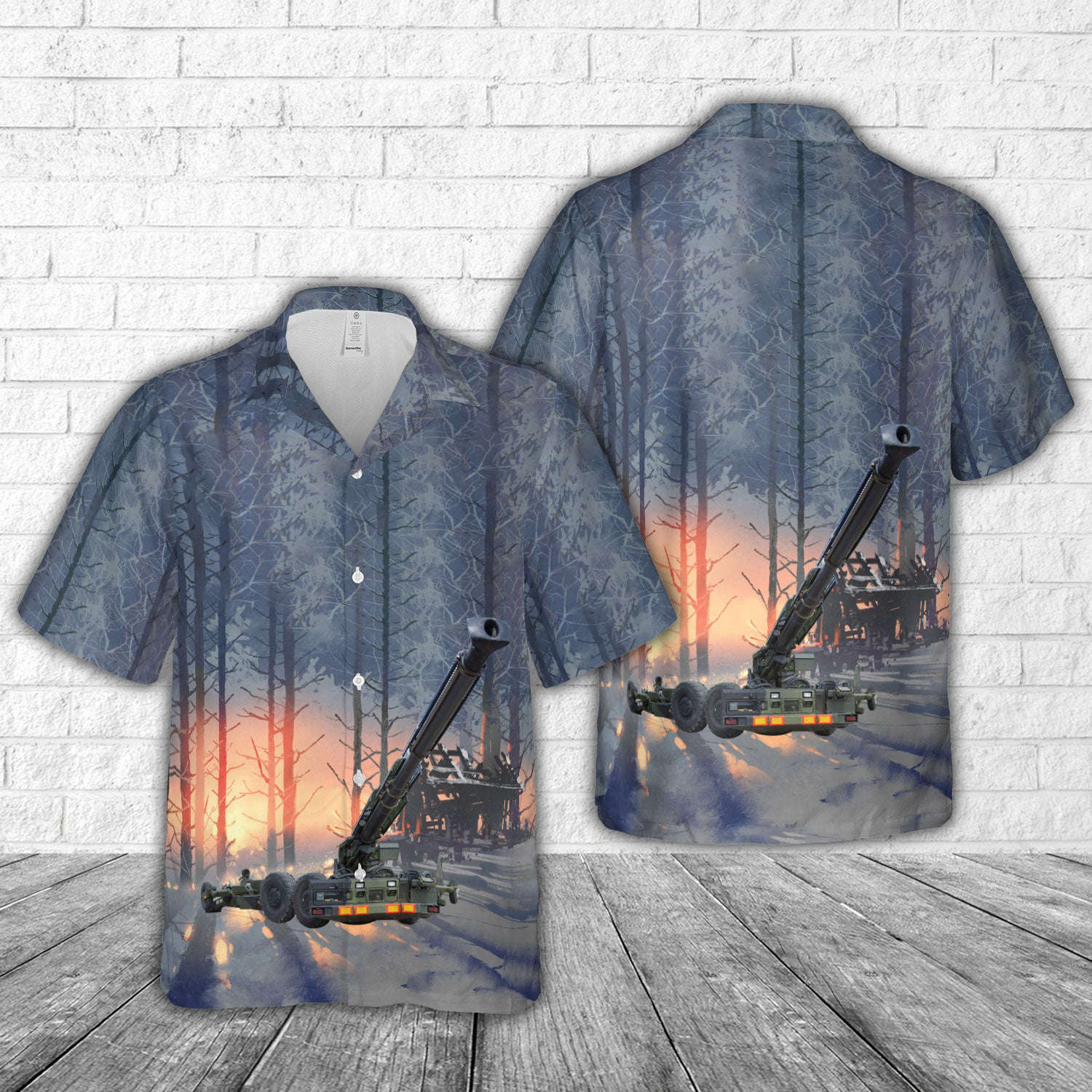 Finnish Army 155 K 98 Gun-howitzer Hawaiian Shirt Gift for Men Dad Father Gift for Men Dad Father