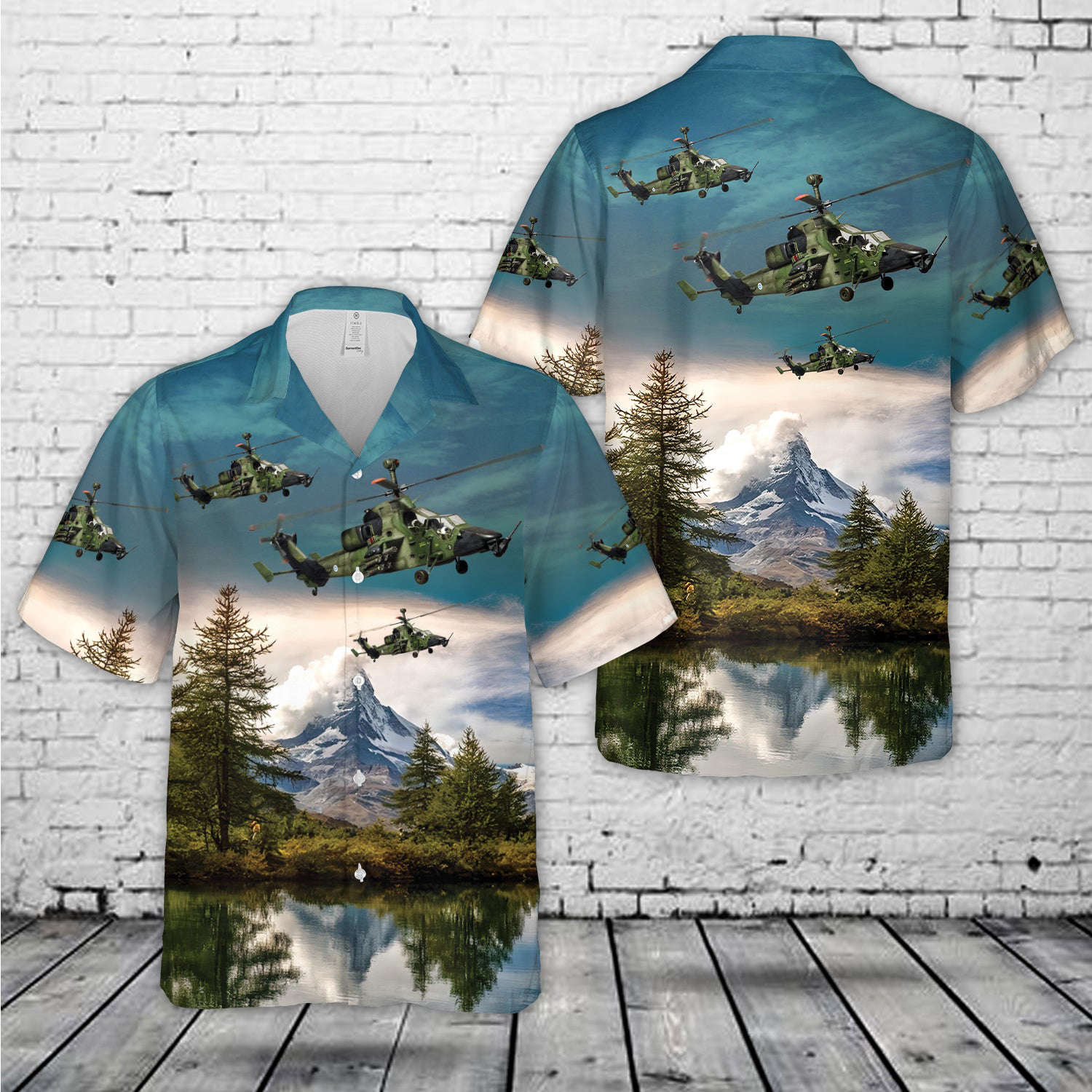Finnish Army Airbus Helicopters EC665 “Tiikeri” Hawaiian Shirt Gift for Men Dad Father Gift for Men Dad Father