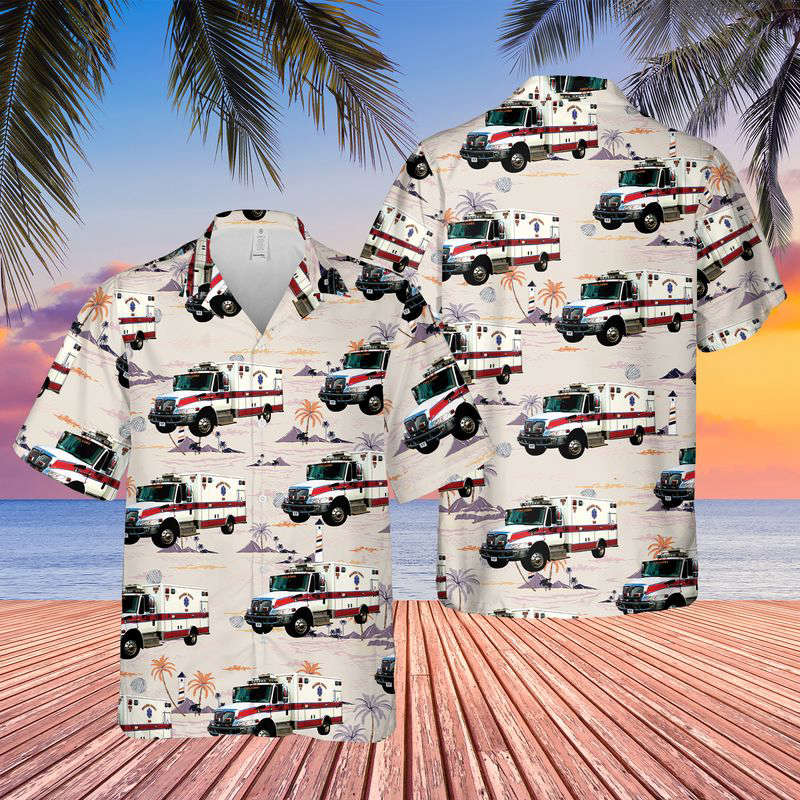Florida Escambia County EMS Hawaiian Shirt Gift for Men Dad Father Gift for Men Dad Father