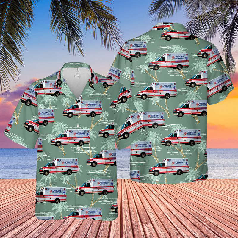 Florida Lifeguard Ambulance Service EMS Of Santa Rosa County Hawaiian Shirt Gift for Men Dad Father Gift for Men Dad Father