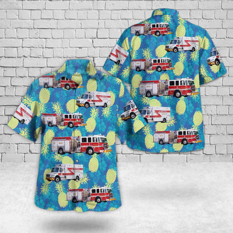 Florida, Pembroke Pines Fire Department Hawaiian Shirt Gift for Men Dad Father Gift for Men Dad Father
