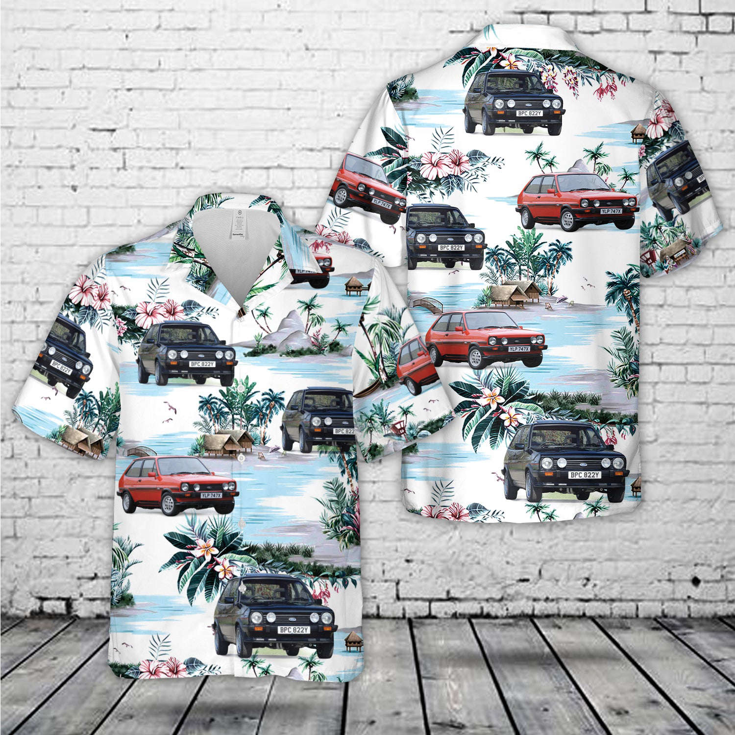 Ford Fiesta XR2 1982 Hawaiian Shirt Gift for Men Dad Father Gift for Men Dad Father
