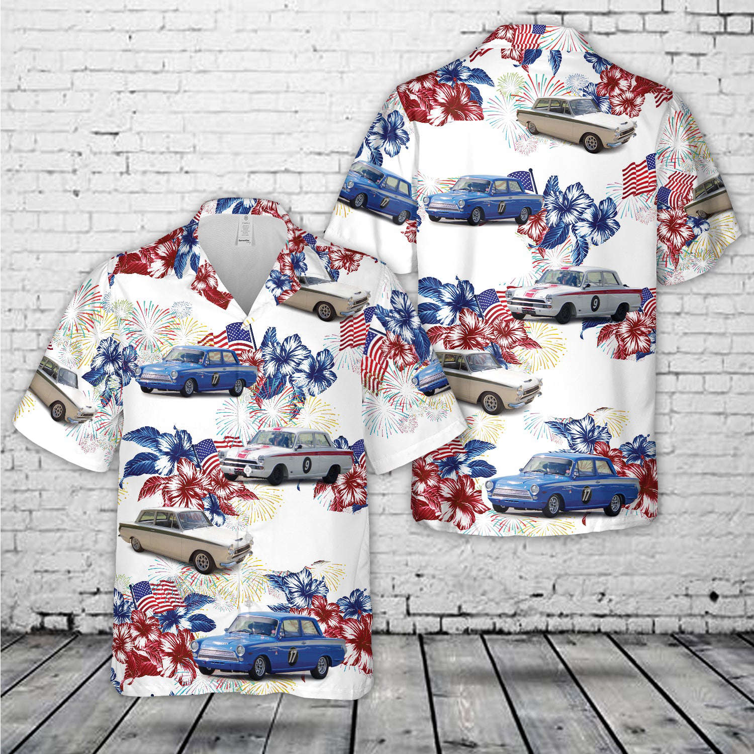 Ford Lotus Cortina Mk1 1964, 4th Of July Hawaiian Shirt Gift for Men Dad Father Gift for Men Dad Father