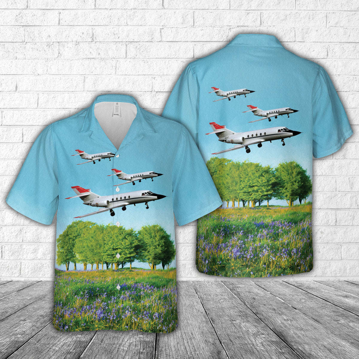 French Air Force Dassault Falcon (Mystere) 20C Hawaiian Shirt Gift for Men Dad Father Gift for Men Dad Father
