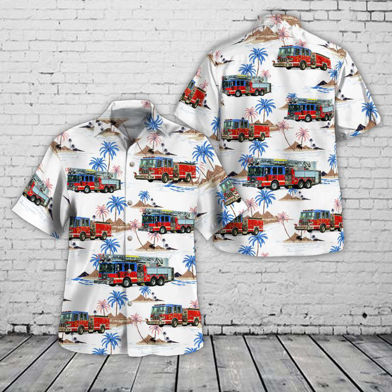 Gary Fire Department Gary, Indiana Hawaiian Shirt Gift for Men Dad Father Gift for Men Dad Father