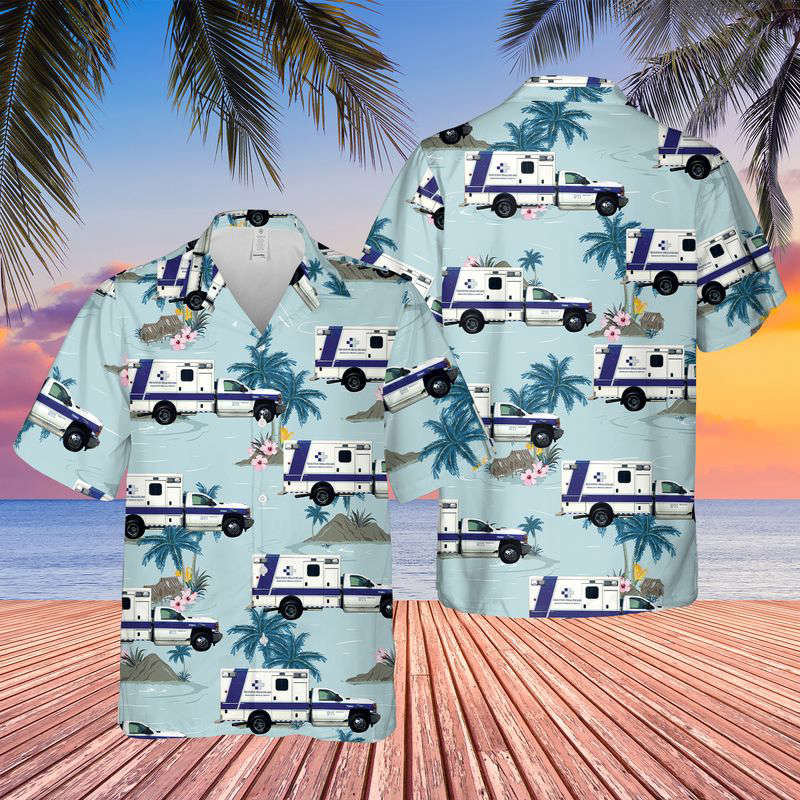 Georgia Houston Healthcare EMS Hawaiian Shirt Gift for Men Dad Father Gift for Men Dad Father