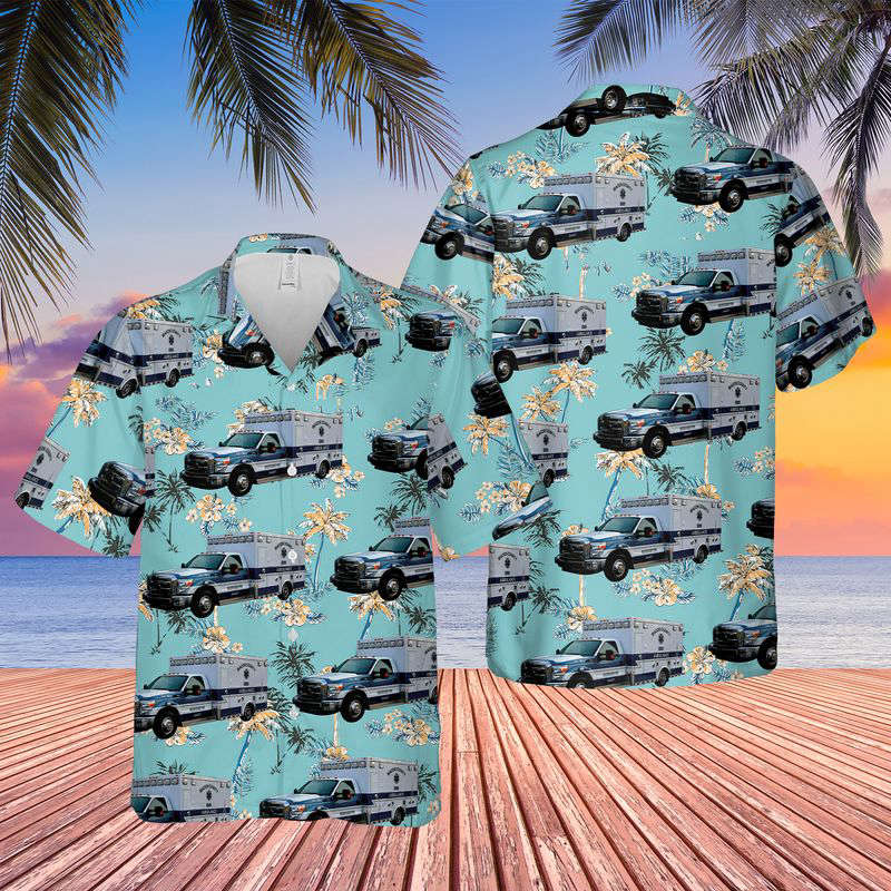 Georgia Macon County EMS Hawaiian Shirt Gift for Men Dad Father Gift for Men Dad Father