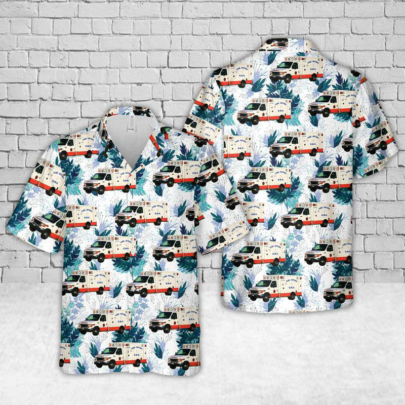 Georgia Toombs-Montgomery EMS Hawaiian Shirt Gift for Men Dad Father Gift for Men Dad Father