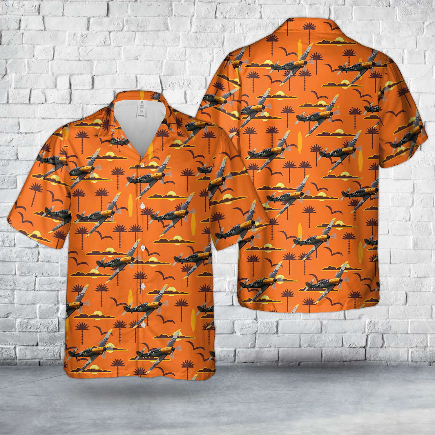 German Air Force Luftwaffe Messerschmitt Bf 109 E In WWII Hawaiian Shirt Gift for Men Dad Father Gift for Men Dad Father