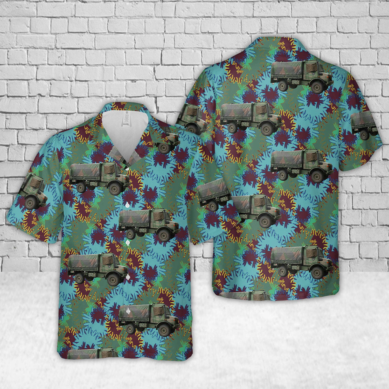 German Armed Forces Unimog U 1300 Hawaiian Shirt Gift for Men Dad Father Gift for Men Dad Father