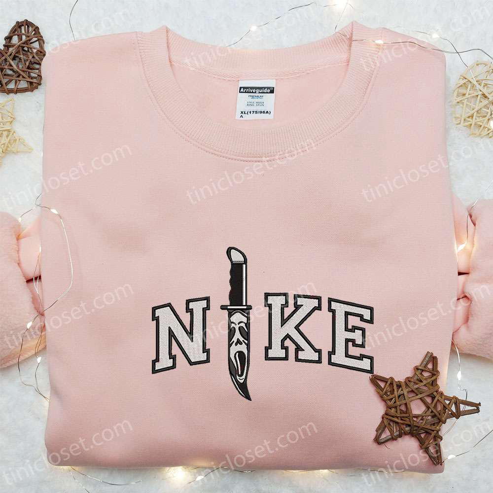 Ghostface Knife x Nike Movie Embroidered Apparel: Tshirt Sweatshirt & Hoodie