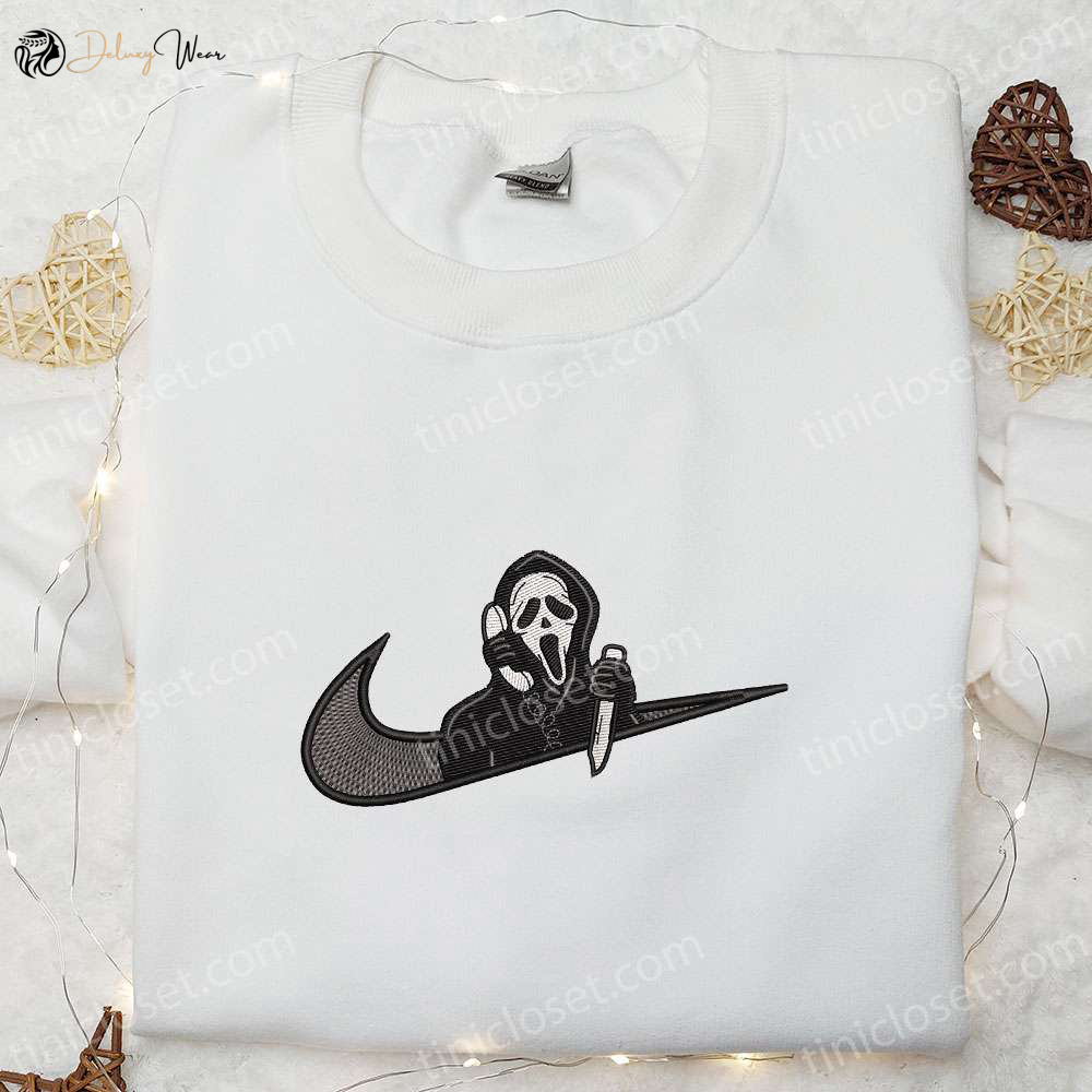 Ghostface x Nike Swoosh Hoodie & Shirt: Best Halloween Gift Ideas