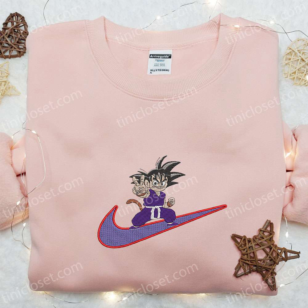 Dragon Ball Goku Kid x Nike Embroidered Tshirt – Anime Swoosh Shirt