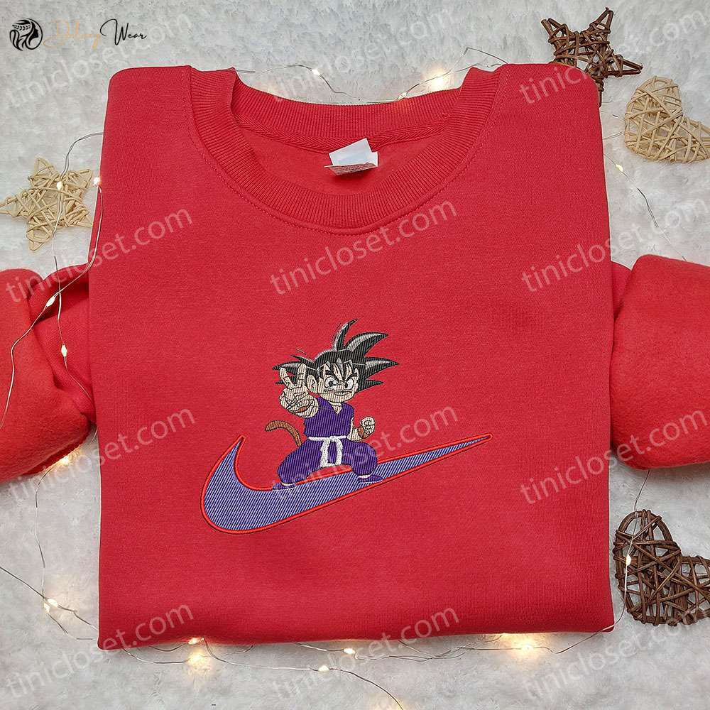 Dragon Ball Goku Kid x Nike Embroidered Tshirt – Anime Swoosh Shirt