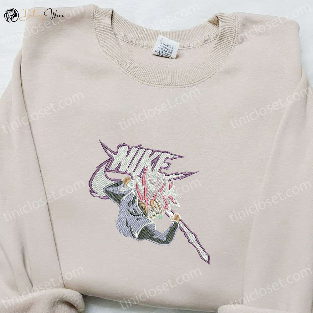 Goku Super Saiyan Rose x Nike Anime Embroidered Tshirt: Dragon Ball & Nike Inspired Shirt