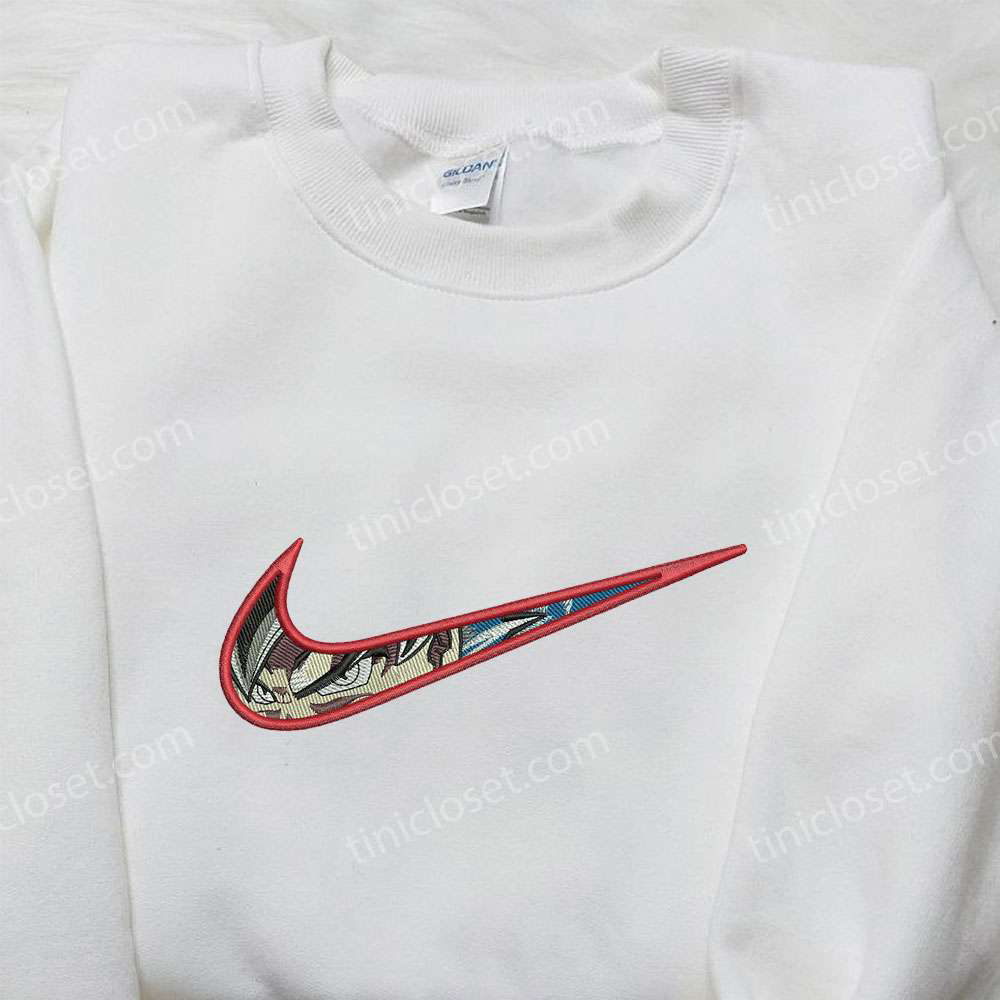Goku Ultra Instinct x Nike Swoosh Embroidered Sweatshirt – Dragon Ball & Nike Inspired Shirt