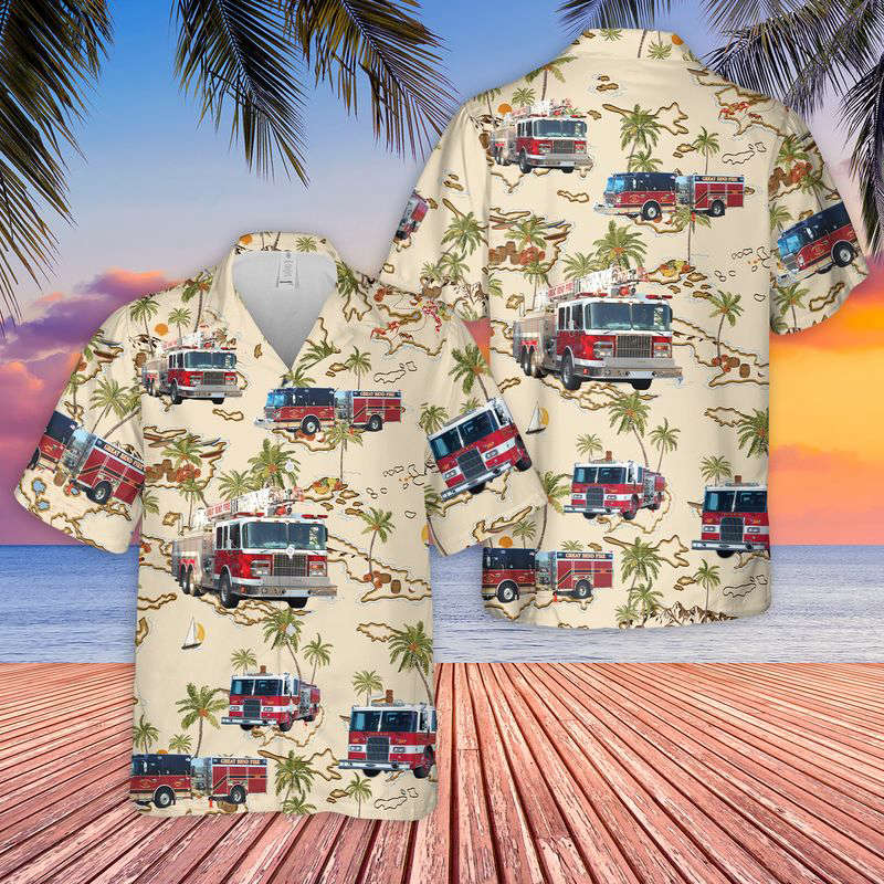 Great Bend Fire – EMS Department Hawaiian Shirt Gift for Men Dad Father Gift for Men Dad Father