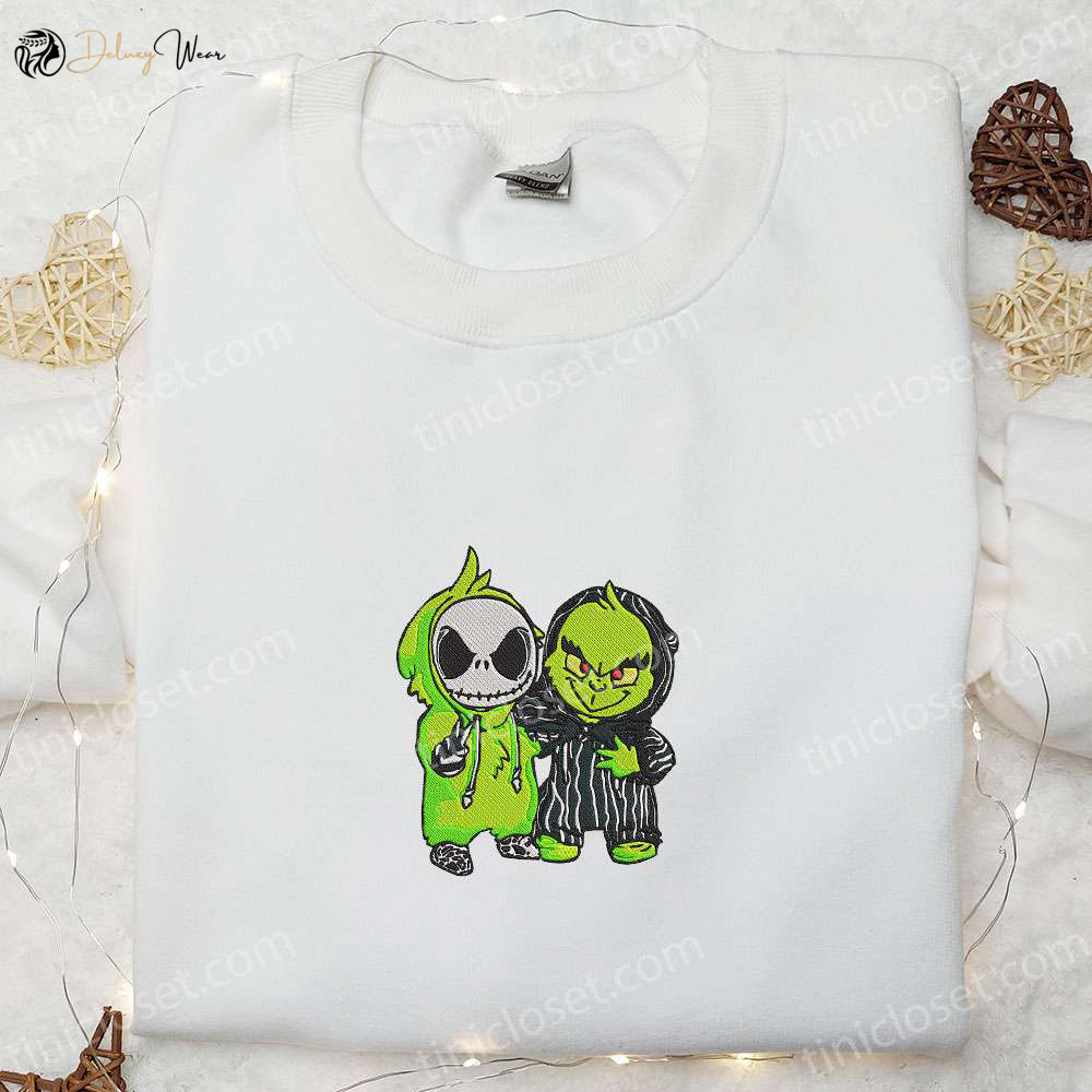Grinch & Jack Skellington Masquerade Shirt: Cool Halloween Shirts Best Gift for Halloween Lovers