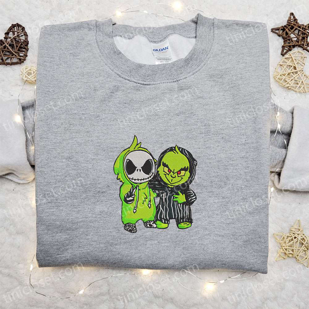 Grinch & Jack Skellington Masquerade Shirt: Cool Halloween Shirts Best Gift for Halloween Lovers