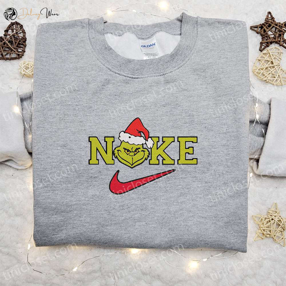 Grinch x Nike Movie Embroidered Hoodie & Shirt: Best Christmas Gift Ideas for Family