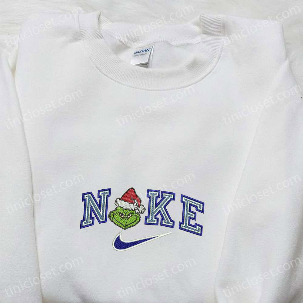 Grinch Xmas x Nike Movie Embroidered Shirt: Best Christmas Gift Ideas