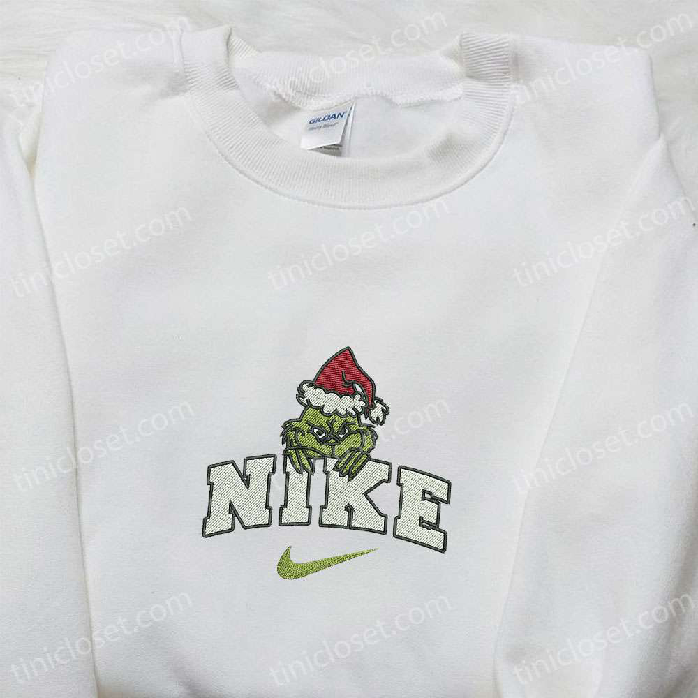 Grinch Xmas x Nike Movie Embroidered Tshirt Best Christmas Gift Ideas
