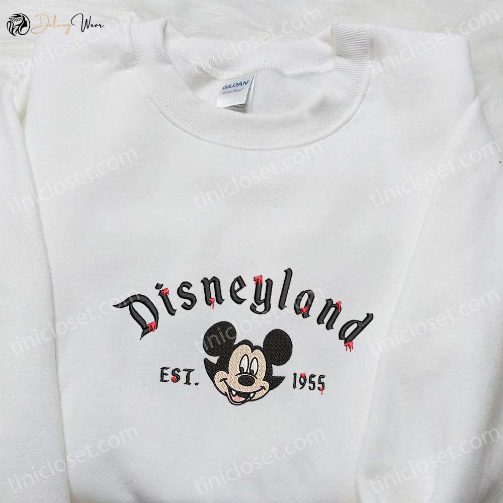 Halloween Disneyland Mickey Est 1955 Embroidered Shirt: Best Disney Gift for Family