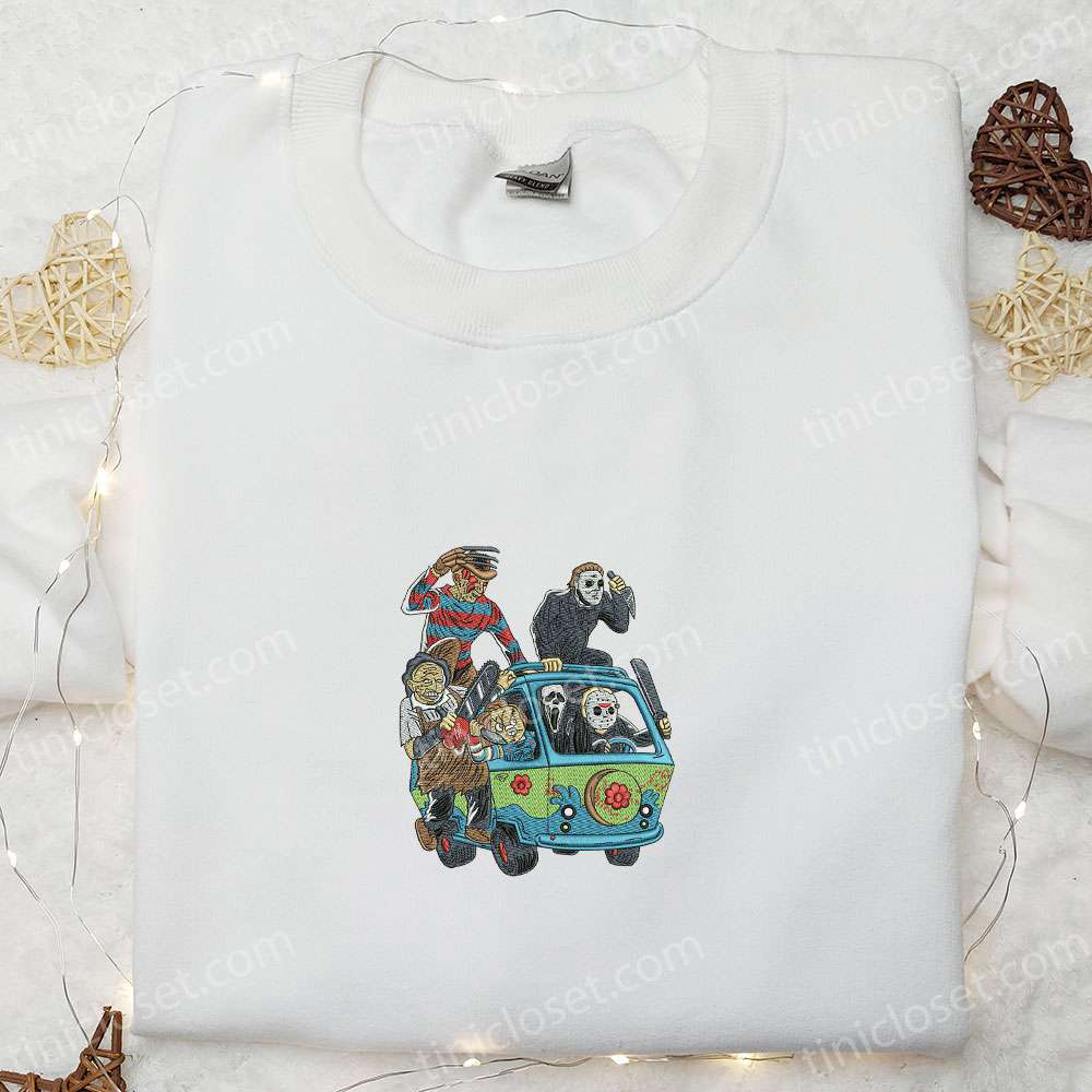 Halloween Gang Embroidered Shirt Spirit T-shirt Funny Hoodie